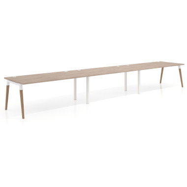 Mesa progresiva triple, fondo 100cm