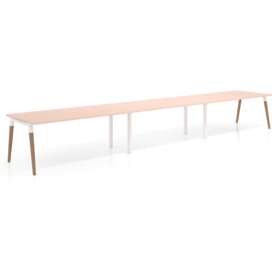mesa multipuesto 300x100 rosa nube arki mesa progresiva triple fondo 100cm recto 1