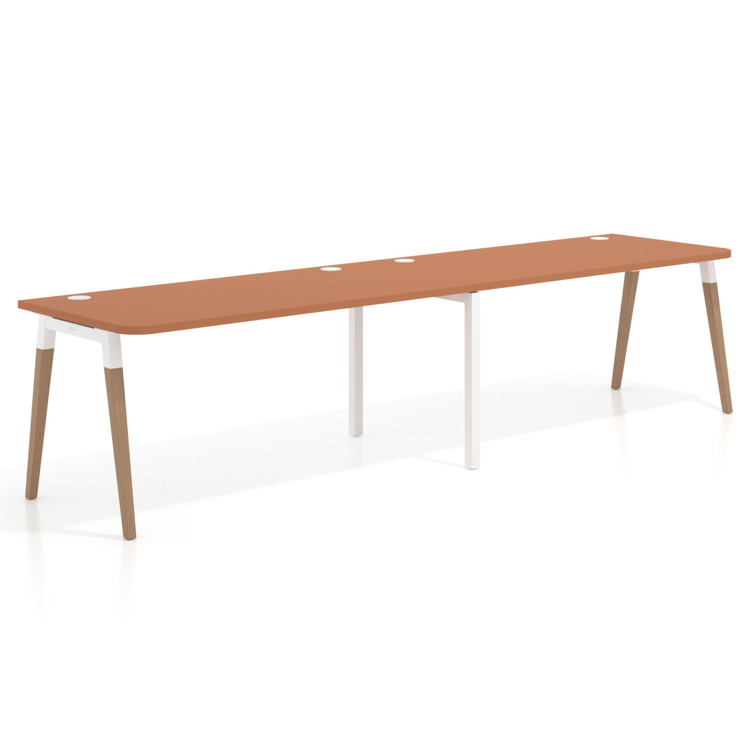 mesa multipuesto 240x80 terracota arki mesa progresiva doble fondo 80cm curvo 1