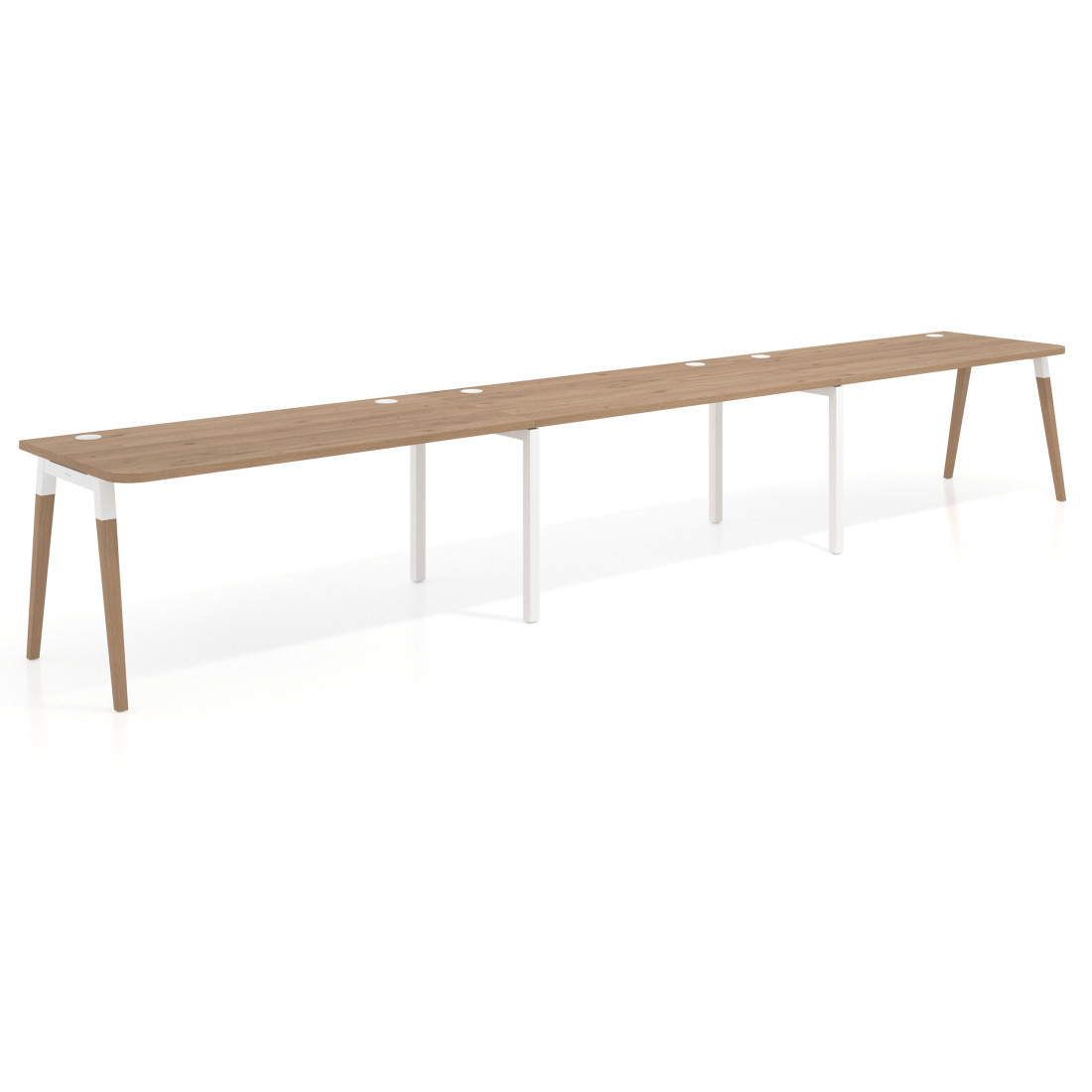 mesa multipuesto 360x80 naturale arki mesa progresiva triple fondo 80cm curvo 1