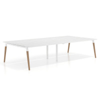 Mesa de oficina multipuesto Arki doble, fondo 166 cm, sobre recto - ALBO, 280x166