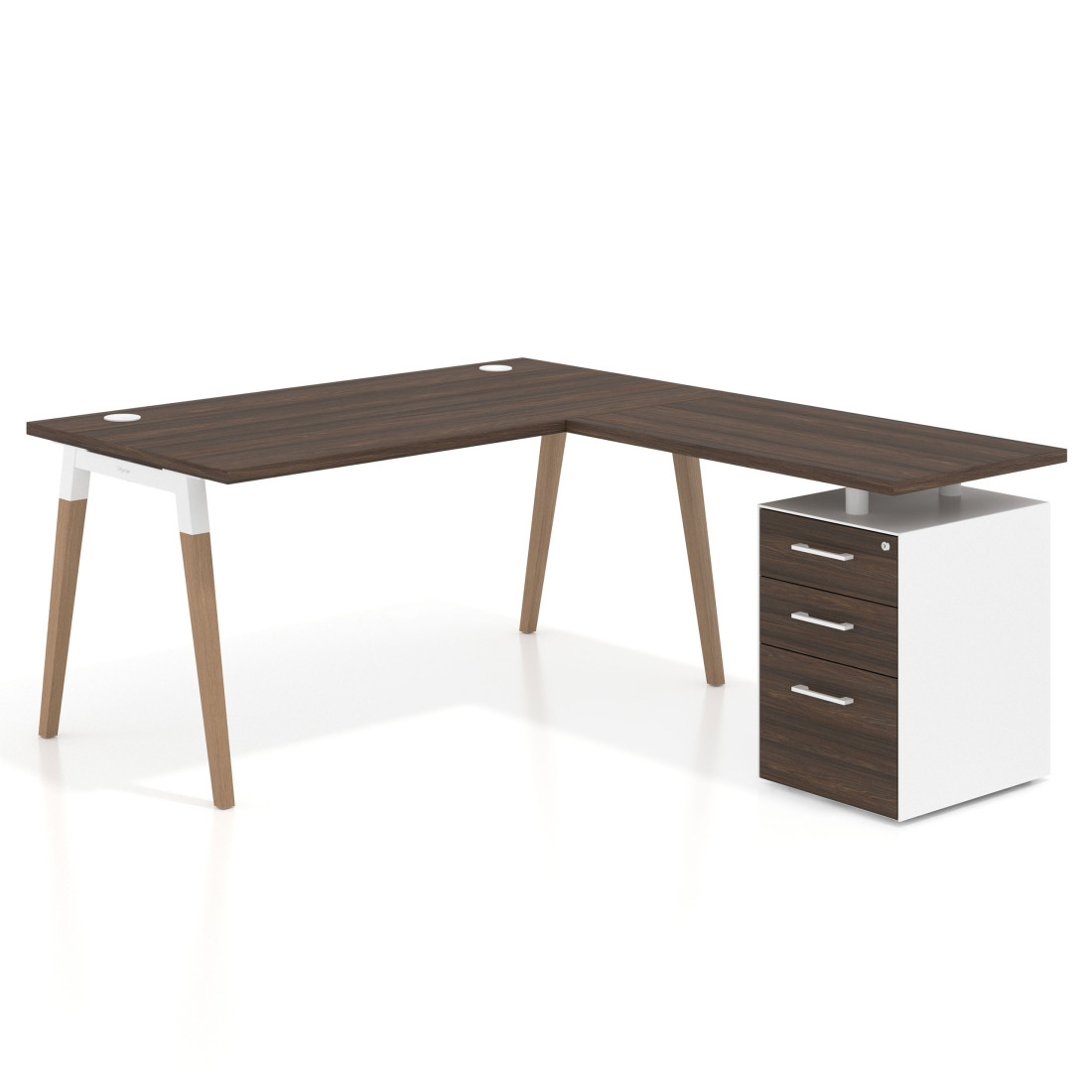 mesa en l 140x180 mistral arki mesa de oficina 80cm con pedestal frontales de melamina recto 1