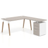 mesa en l 140x180 rayado coco arki mesa de oficina 80cm con pedestal frontales de melamina recto 1