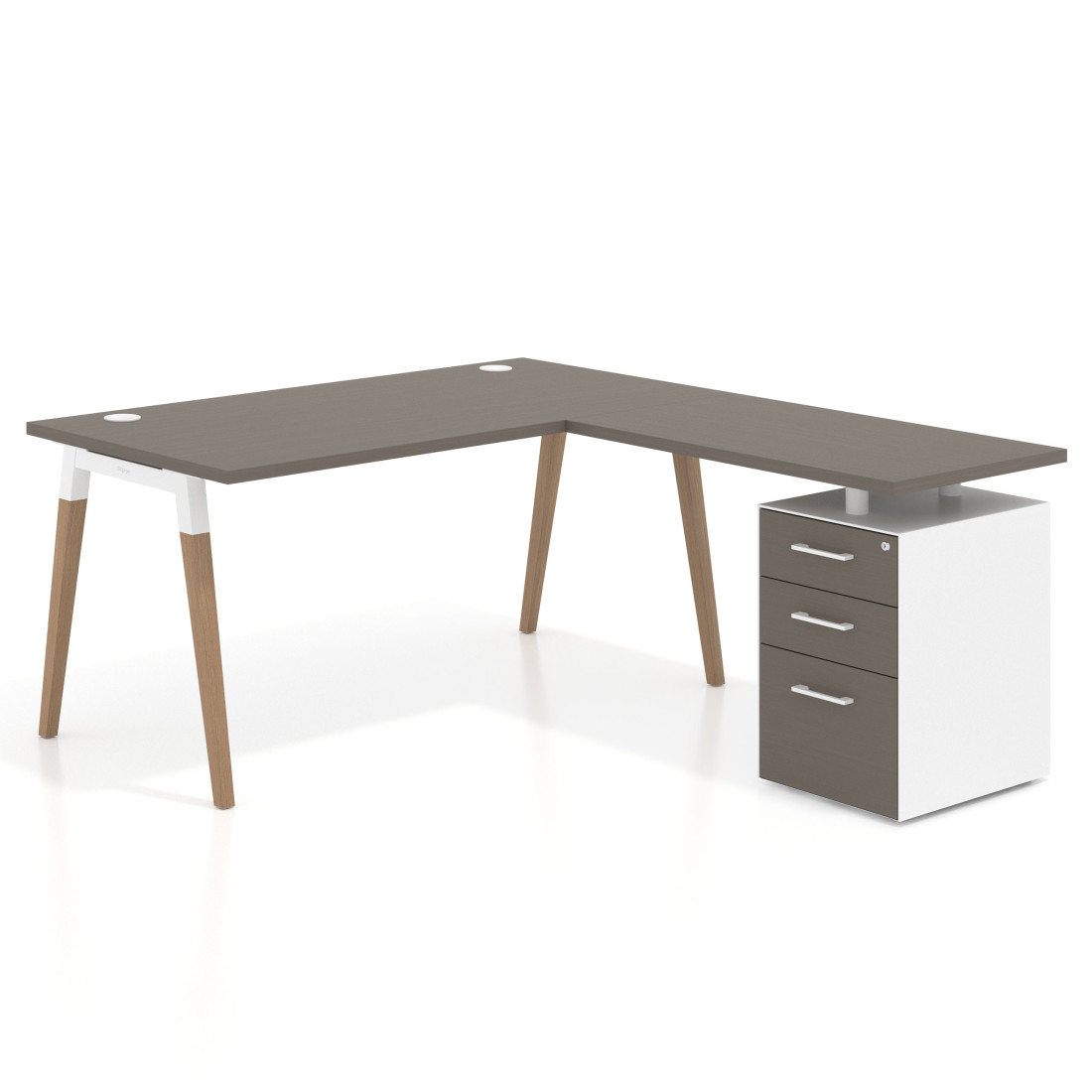 mesa en l 140x180 etna arki mesa de oficina 80cm con pedestal frontales de melamina recto 1