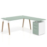 mesa en l 140x180 iris arki mesa de oficina 80cm con pedestal frontales de melamina recto 1