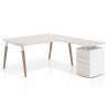 mesa en l arki mesa de oficina 100cm con pedestal frontales de melamina recto 1