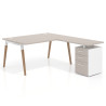 Mesa de dirección con cajones Arki fondo 100cm, frontales de melamina