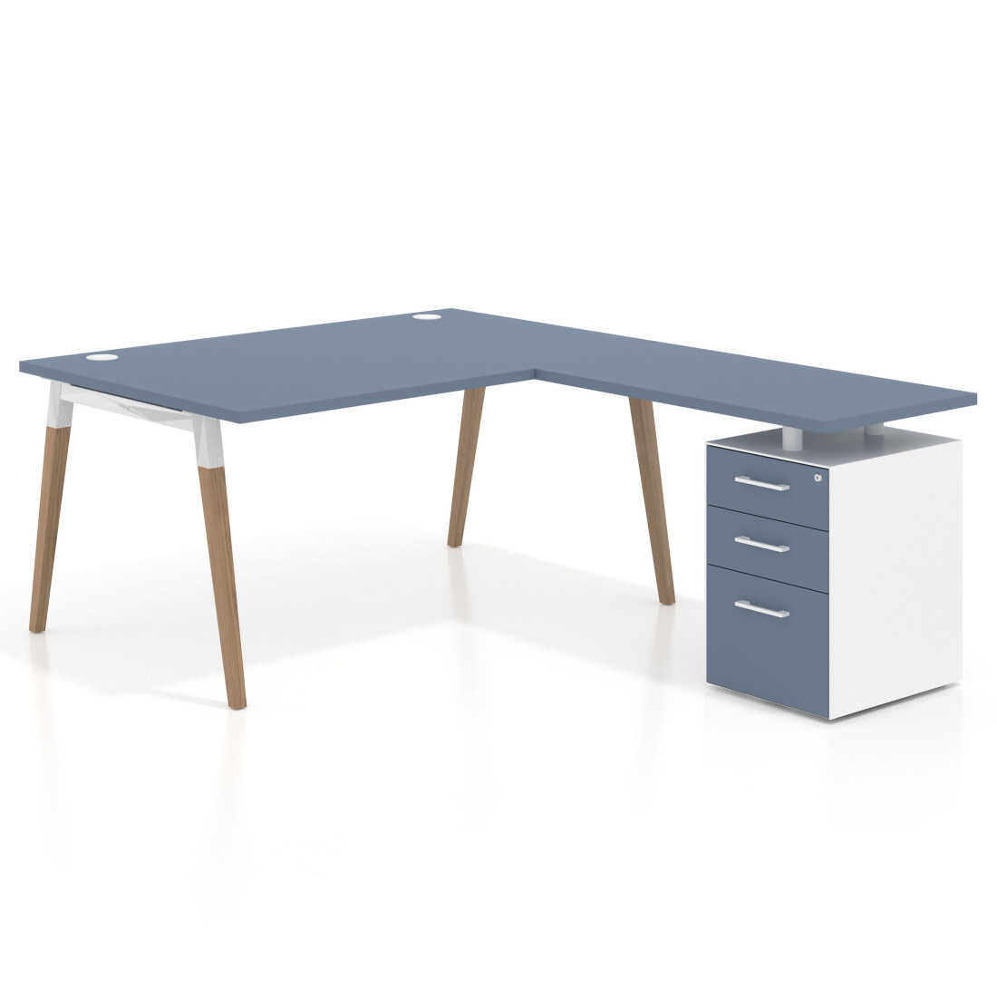 Mesa de dirección con cajones Arki fondo 100cm, frontales de melamina