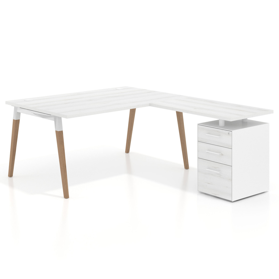 mesa en l 140x200 albo arki mesa de oficina 100cm con pedestal frontales de melamina recto 1