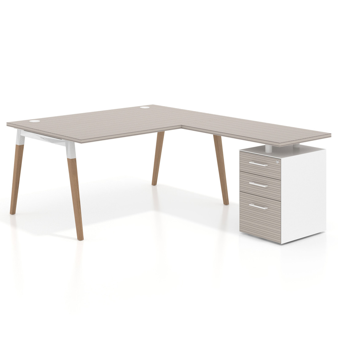 mesa en l 140x200 rayado coco arki mesa de oficina 100cm con pedestal frontales de melamina recto 1