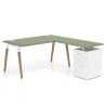 mesa en l 140x180 rayado sauce arki mesa de oficina 80cm con pedestal frontales de metal recto 1