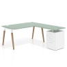 mesa en l 140x180 iris arki mesa de oficina 80cm con pedestal frontales de metal recto 1