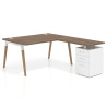 mesa en l 140x200 noce sabi arki mesa de oficina 100cm con pedestal frontales de metal recto 1