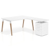 mesa en l 200x200 blanco mate arki mesa de oficina 100cm con pedestal frontales de metal recto 1