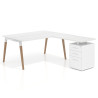 mesa en l 140x200 albo arki mesa de oficina 100cm con pedestal frontales de metal recto 1