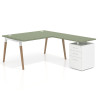 mesa en l 140x200 rayado sauce arki mesa de oficina 100cm con pedestal frontales de metal recto 1