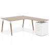 mesa en l 140x200 canvas arki mesa de oficina 100cm con pedestal frontales de metal recto 1