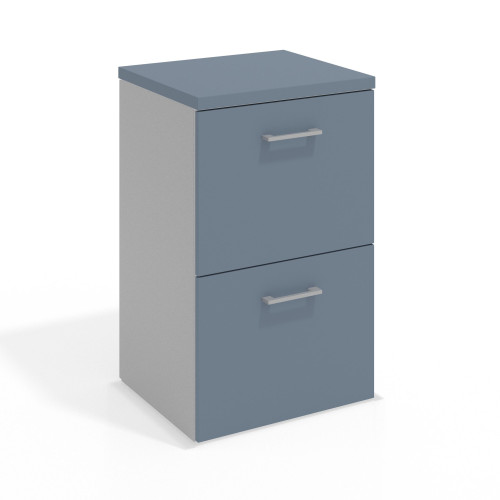 Armario archivador de oficina Colors, medida 78x50 - AZUL TALCO