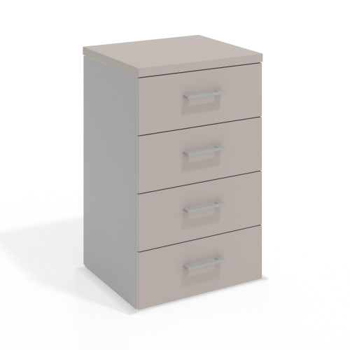 Armario de oficina Colors, 4 cajones, medida 78x50 - GRIS COCO