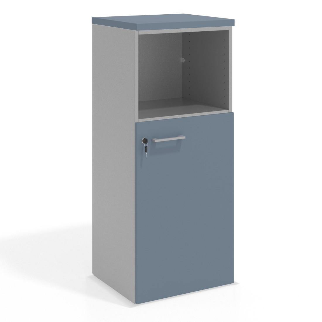 armario de oficina azul talco colors puerta 2 alturas puerta 2h 1