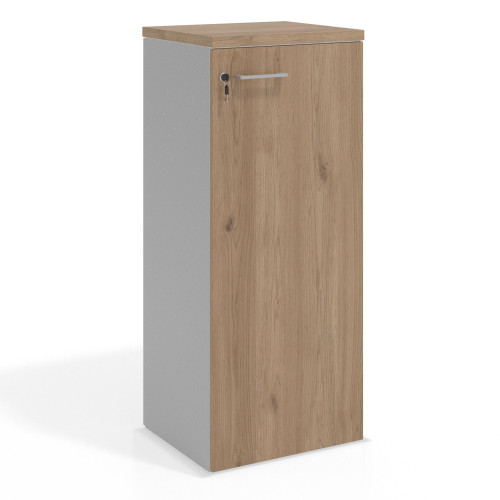 Armario de oficina Colors con puerta cerradura, medida 116x50 - NATURALE