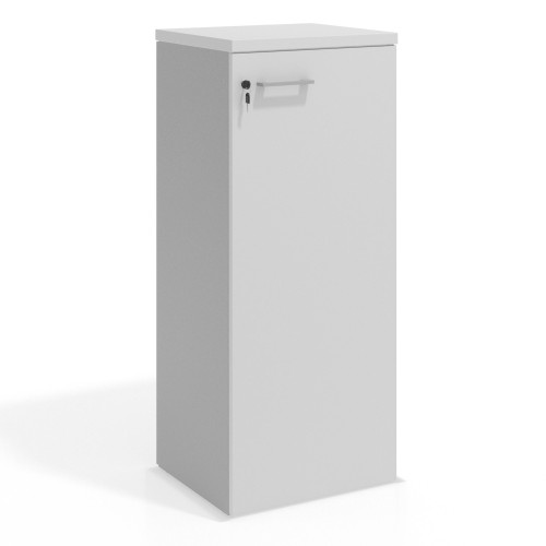 Armario de oficina Colors con puerta cerradura, medida 116x50 - BLANCO MATE