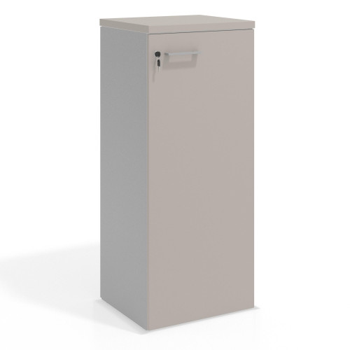 Armario de oficina Colors con puerta cerradura, medida 116x50 - GRIS COCO