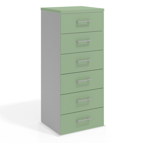 Armario con cajones de oficina Colors, medida 116x50 - VERDE TALCO