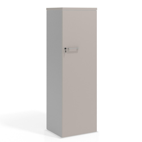 Armario de oficina Colors con puerta alta, medida 155x50 - GRIS COCO