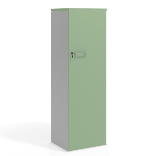 Armario de oficina Colors con puerta alta, medida 155x50 - VERDE TALCO
