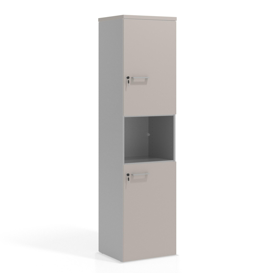 armario de oficina gris coco colors doble puerta puerta 2h 2h 1