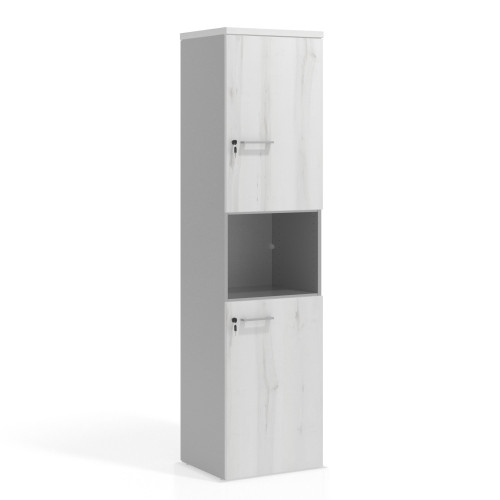 Armario de oficina Colors con doble puerta mediana, medida 193x50 - ALBO