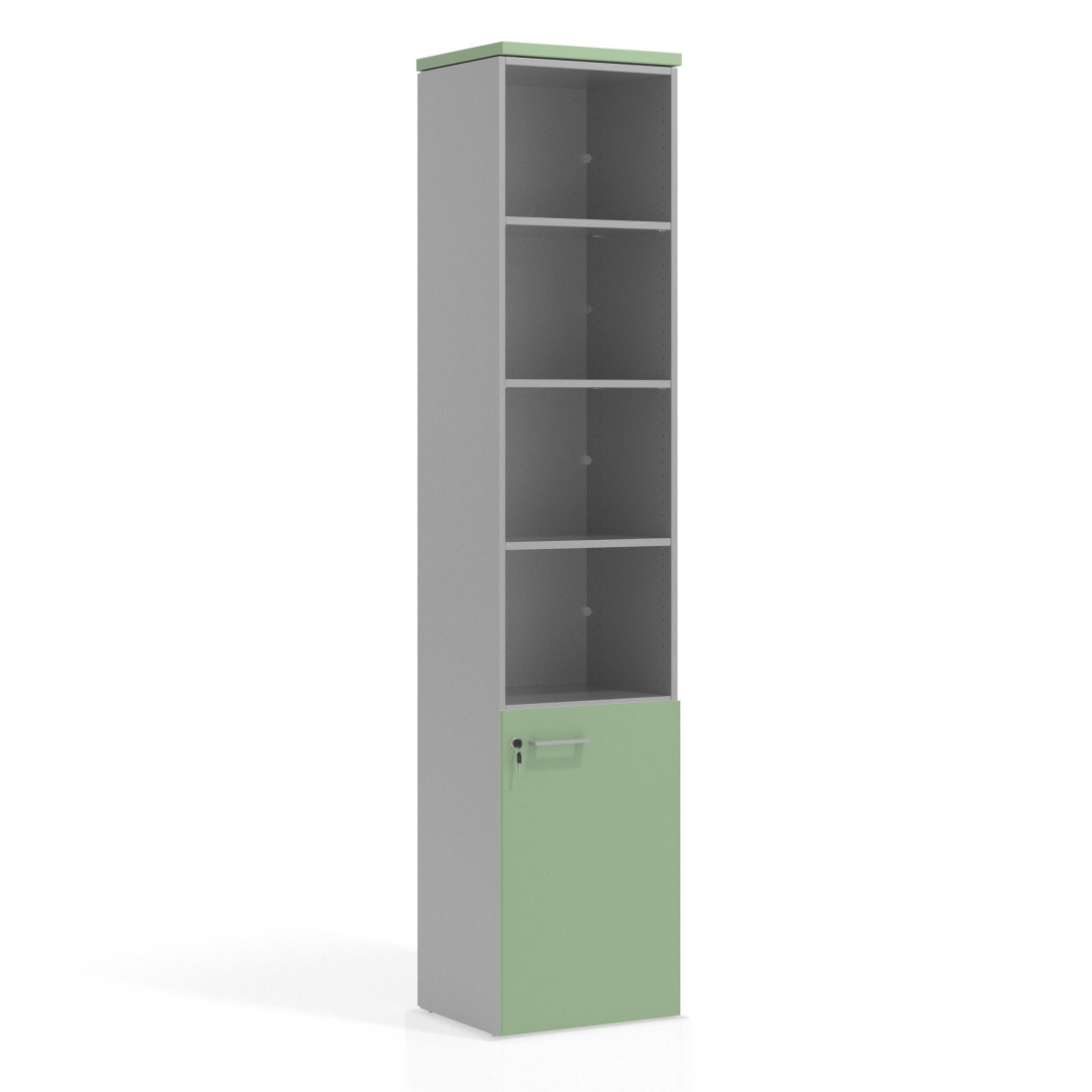 armario de oficina verde talco colors puerta 2 alturas puerta 2h 1