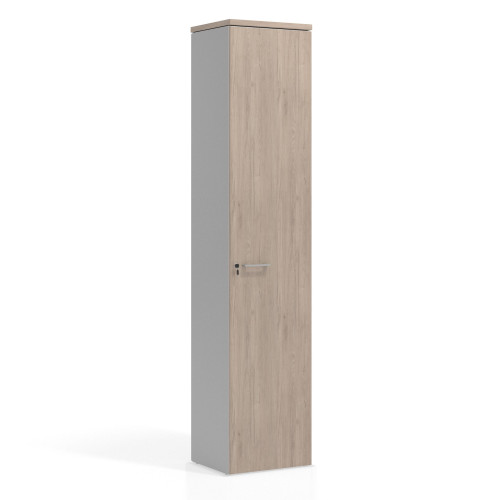 Armario de oficina Colors con puerta alta, medida 236x50 - SAHARA