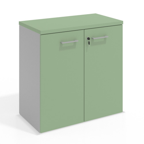 Armario de oficina Colors, medida 78x80 con puertas - VERDE TALCO