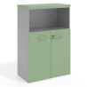 armario de oficina verde talco colors puerta baja puertas 2h 1