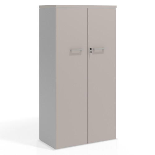 Armario de oficina Colors con puerta alta, medida 155x80 - GRIS COCO
