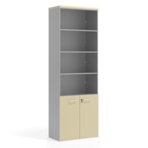 Armario de oficina Colors, medida 236x80cm con puerta pequeña - SALVIA