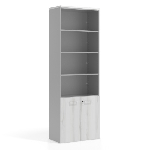Armario de oficina Colors, medida 236x80cm con puerta pequeña - ALBO