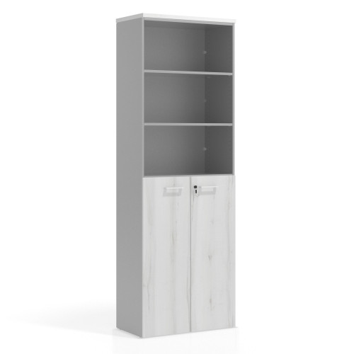Armario de oficina Colors con puerta mediana, medida 236x80cm - ALBO