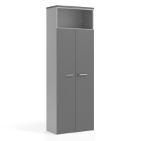Armario de oficina Colors con puerta+ repisa, medida 236x80 - GRIS TORMENTA
