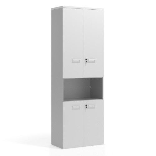 Armario de oficina Colors con doble puerta, medida 236x80 - BLANCO MATE