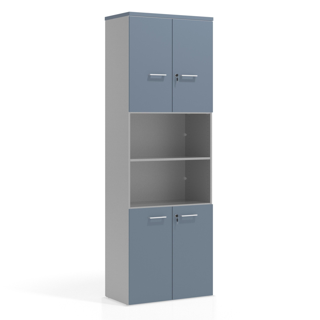 armario de oficina azul talco colors puerta baja puerta baja puertas 2h 2h 1