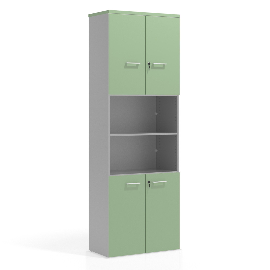 armario de oficina verde talco colors puerta baja puerta baja puertas 2h 2h 1