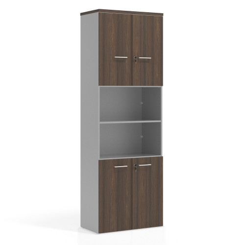 Armario de oficina Colors con doble puerta pequeña, medida 236x80 - MISTRAL