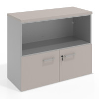 Armario de oficina Colors, medida 78x100 con puerta baja - GRIS COCO