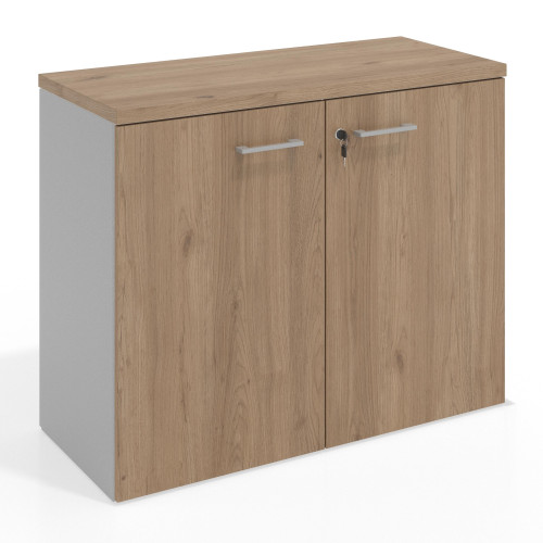Armario de oficina Colors, medida 78x100 con puertas - NATURALE