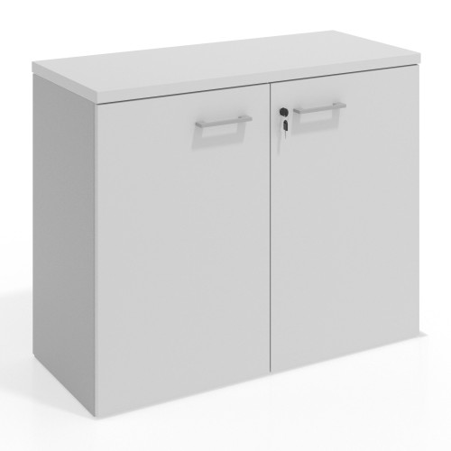 Armario de oficina Colors, medida 78x100 con puertas - BLANCO MATE
