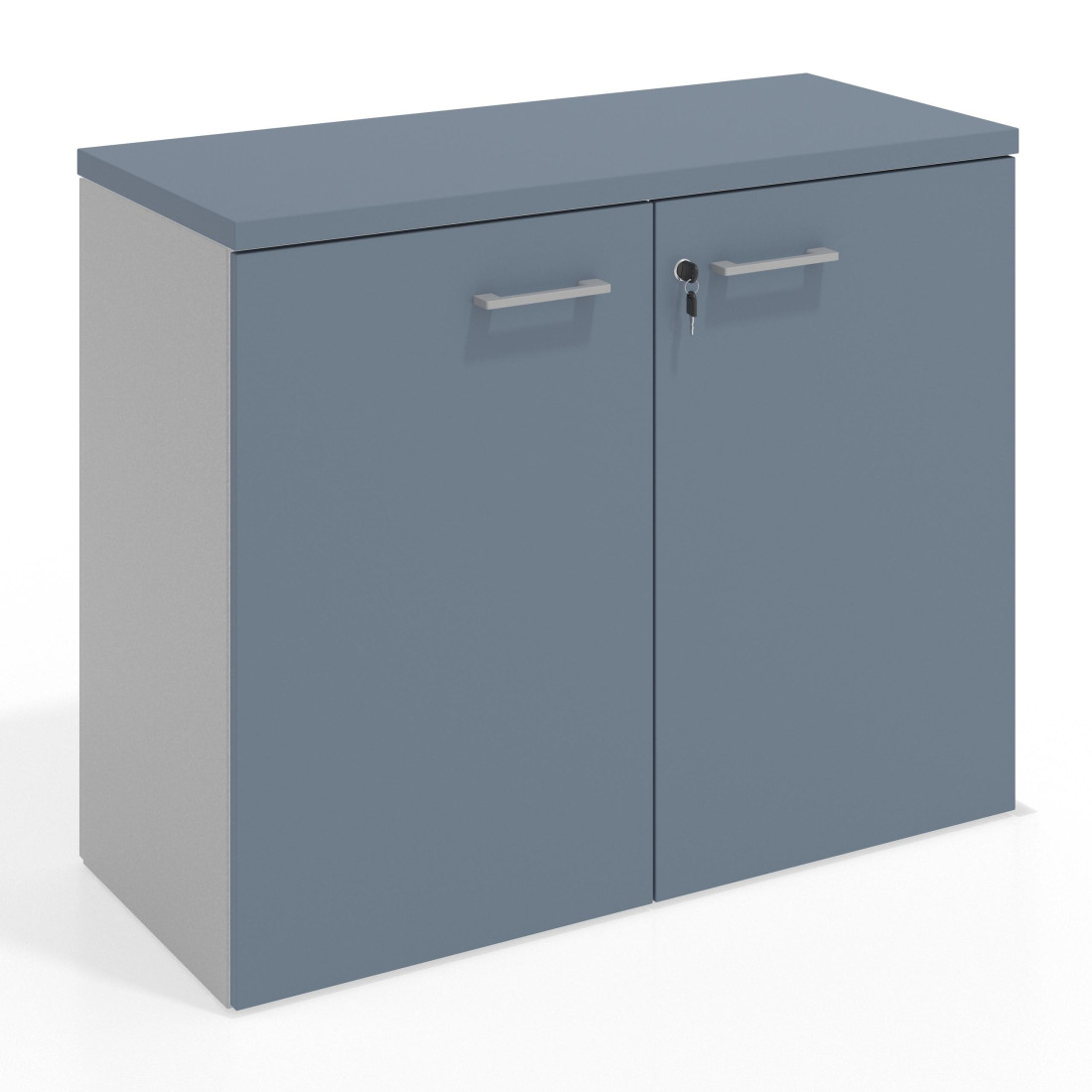 armario de oficina azul talco colors puerta alta puertas 2h 1