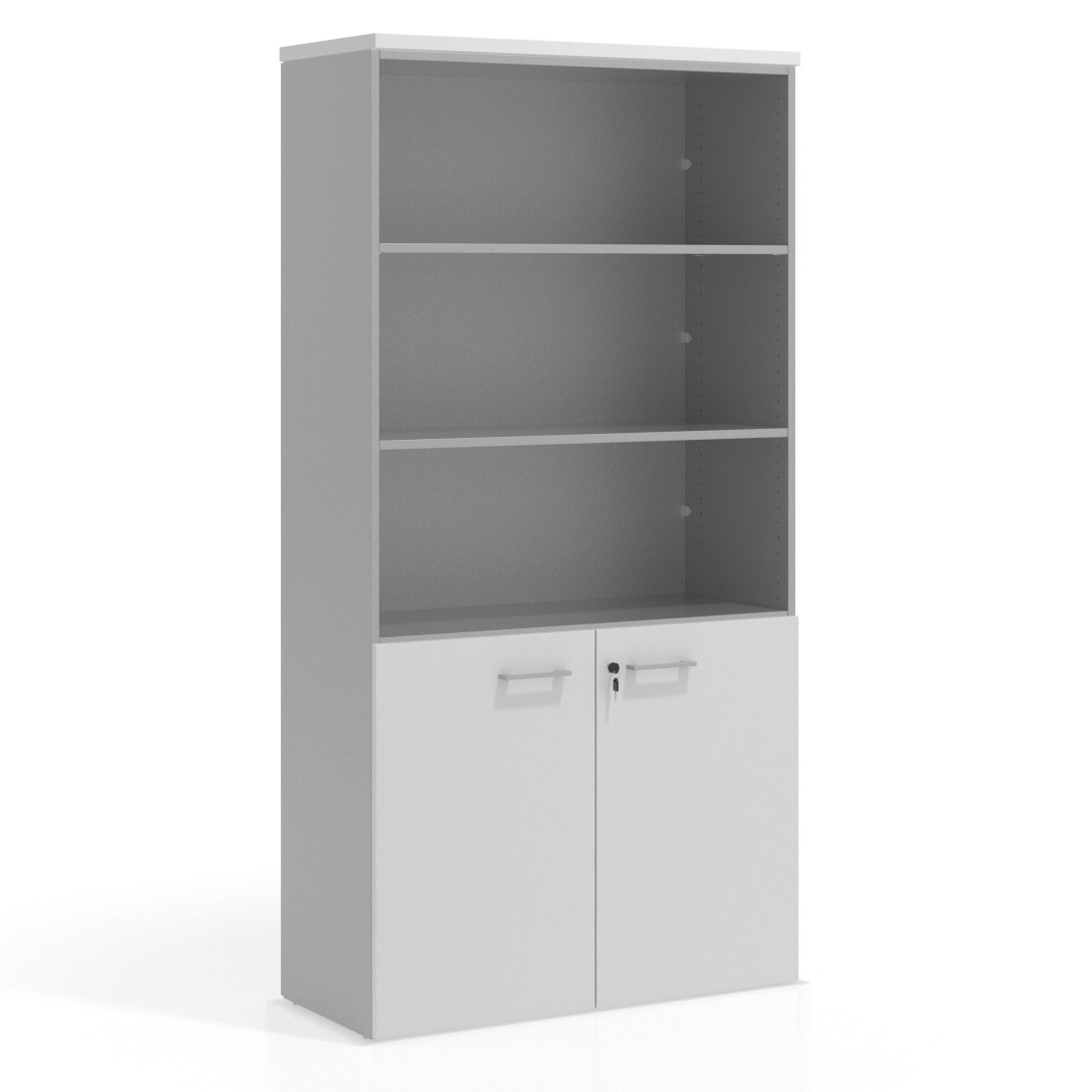 armario de oficina blanco mate colors puerta baja puertas 2h 1